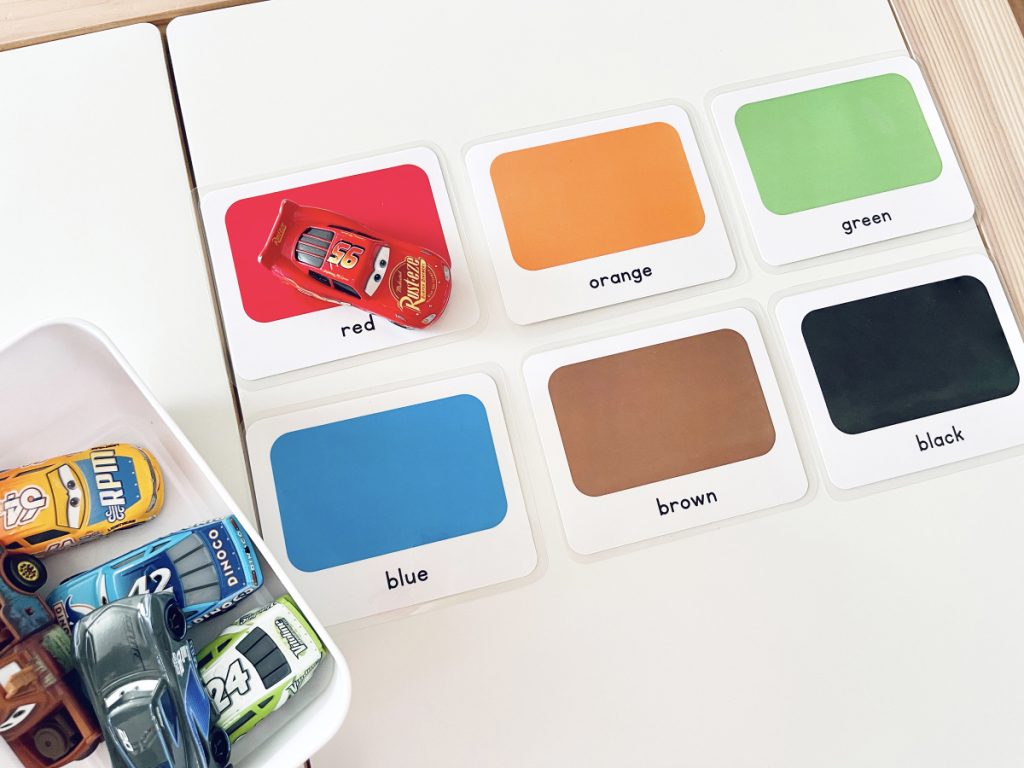 Object Color Flashcard Matching Activity