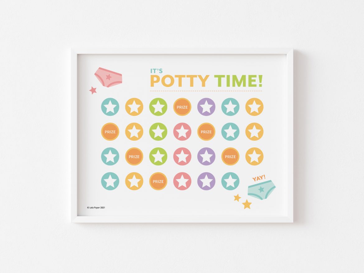 Potty Training Sticker Rewards Chart