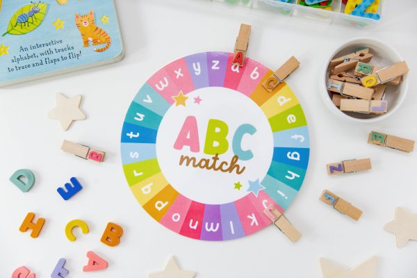 Alphabet Letter Matching Wheel Activity Printable