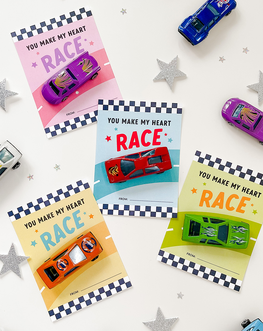 Race Car Valentine Printable